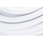 White fabric cable with switch, 2 x 0.75 mm2