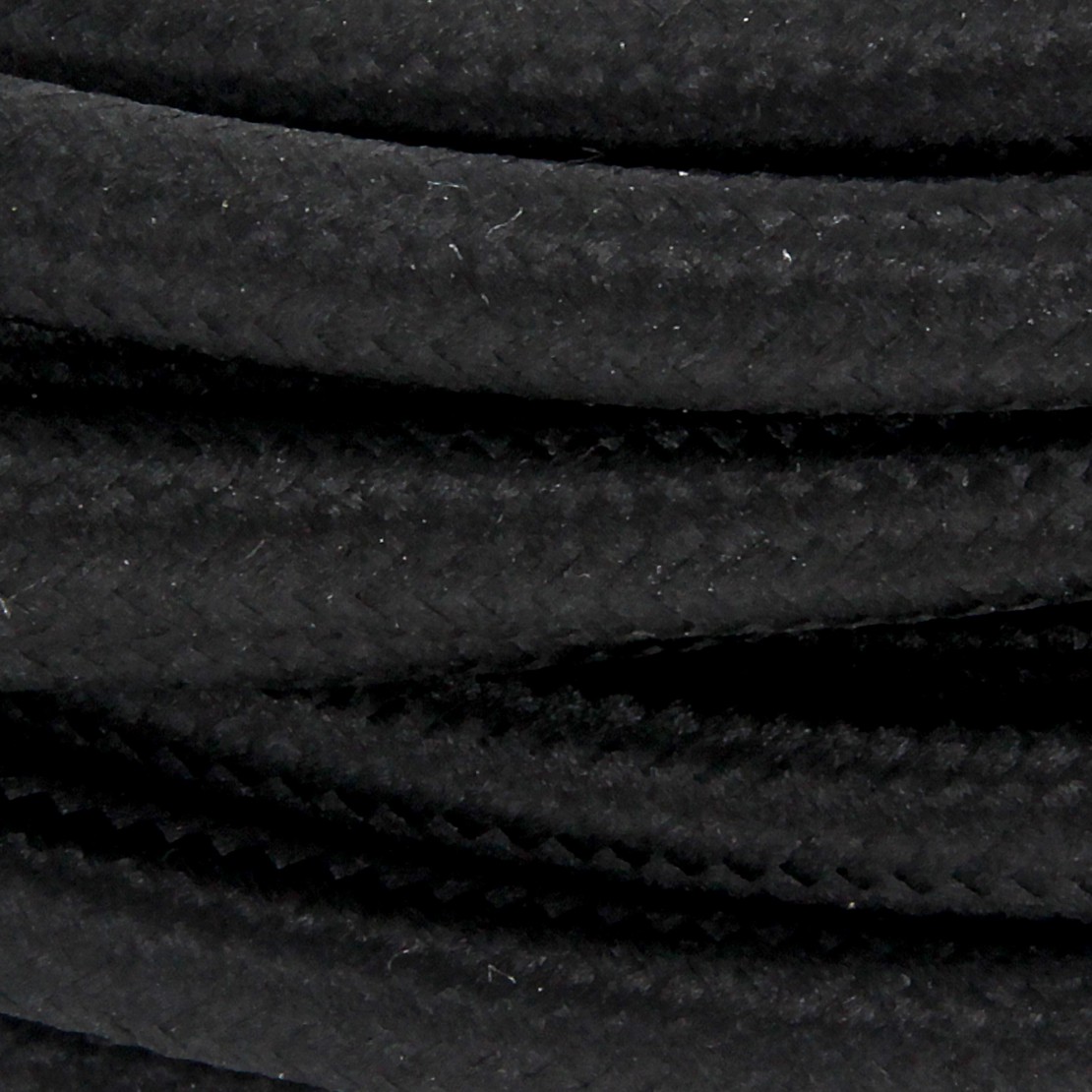 Câble HO3VV-F  2 x 0,75mm2 - 5 m - textile noir  