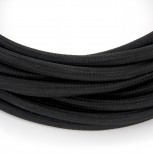 Cables textil HO3VV-FE 2 x 0,75mm2 5 m Negro 