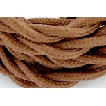 Câble HO3VV-F  2 x 0,75mm2 tor sadé - 3 m - textile brun  