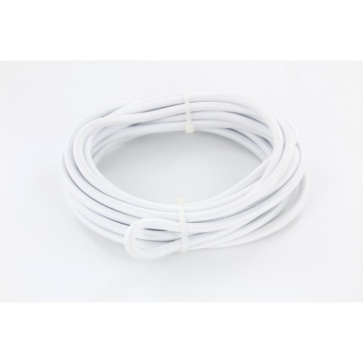 Câble HO3VV-F  2 x 0,75mm2 - 5 m - textile blanc  