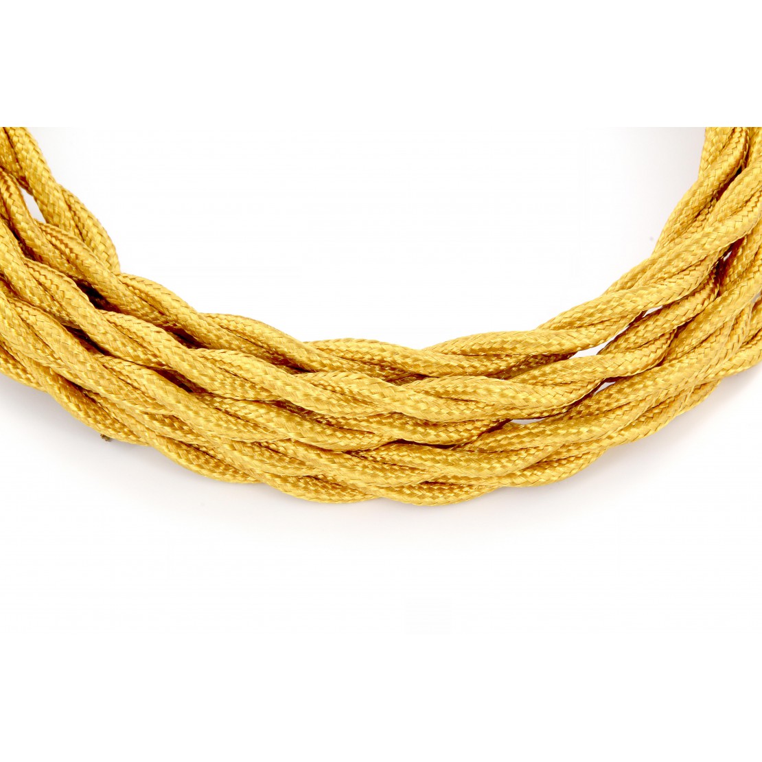 Cable trenzado textil 3x1,5 Dorado