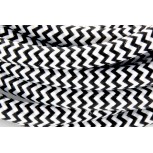 Câble HO3VV-F  2 x 0,75mm2 - 3 m - textile noir/blanc  