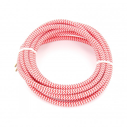 Kabel HO3VV-F  2 x 0,75mm2- 3m - rood/wit