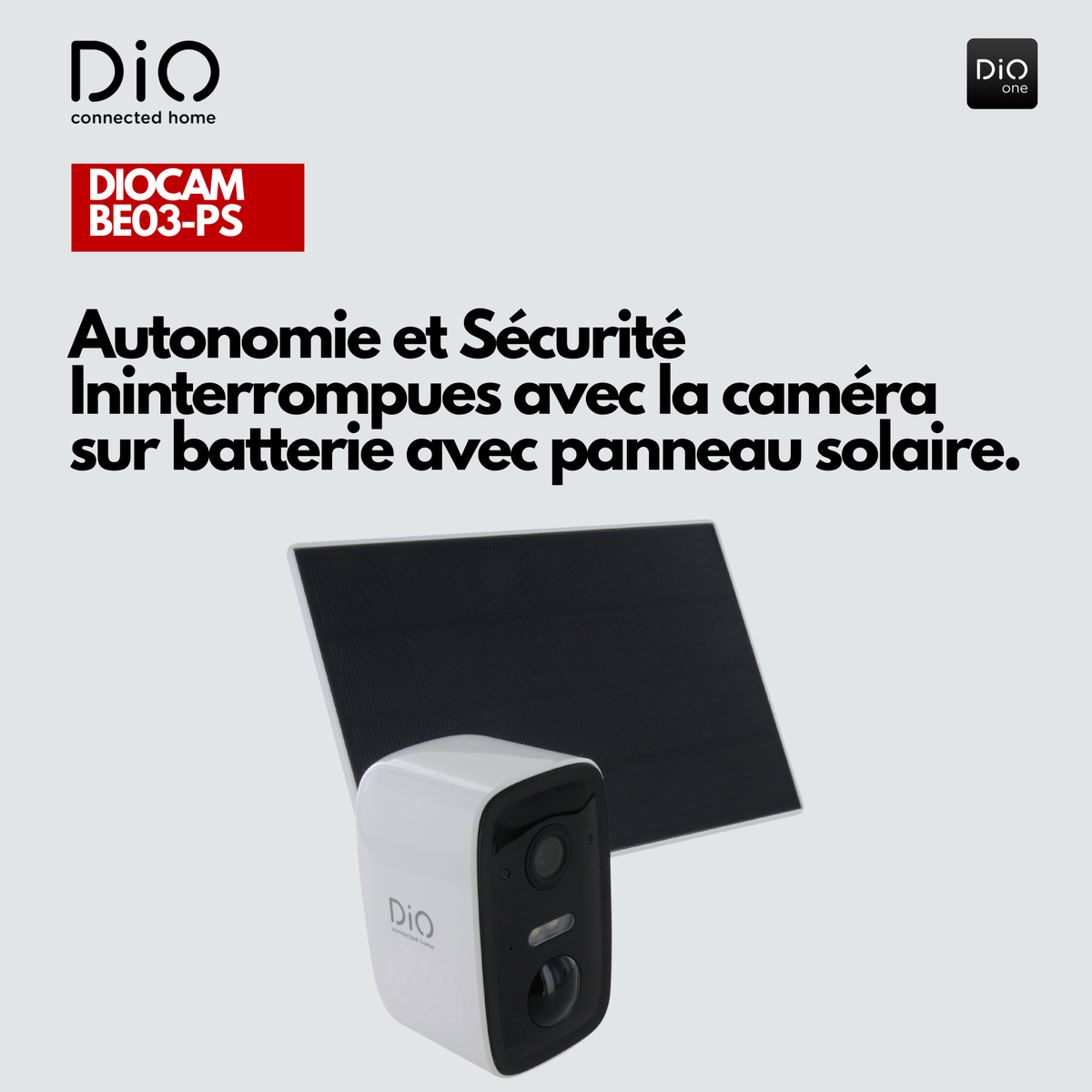 Caméra WiFi d'extérieure sans fil avec panneau solaire