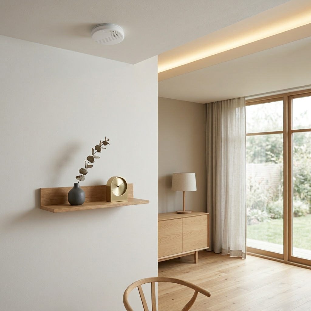 2 optische rookmelders met 9V-alkalinebatterij, 5 jaar