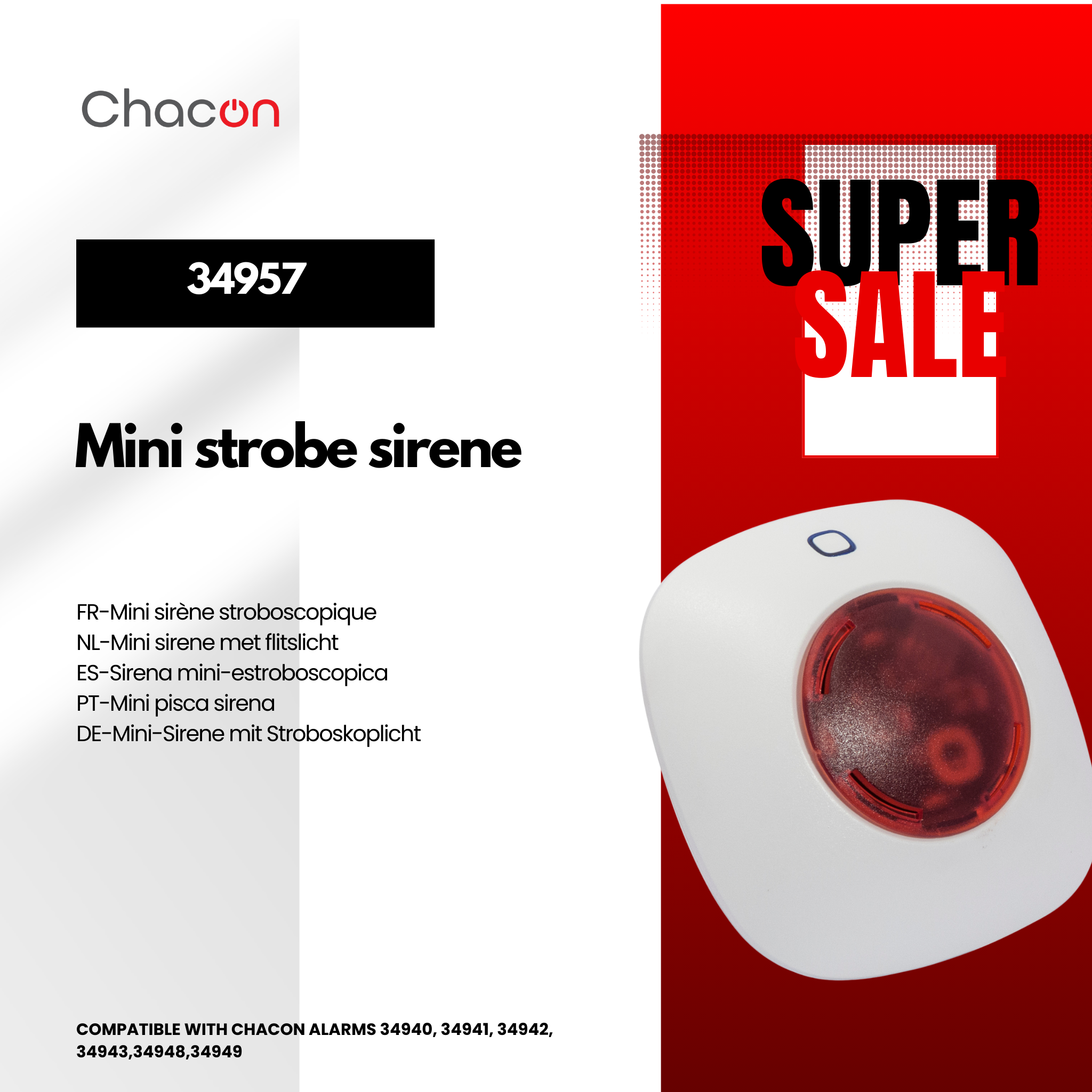 Sirena interna con flash - Wireless