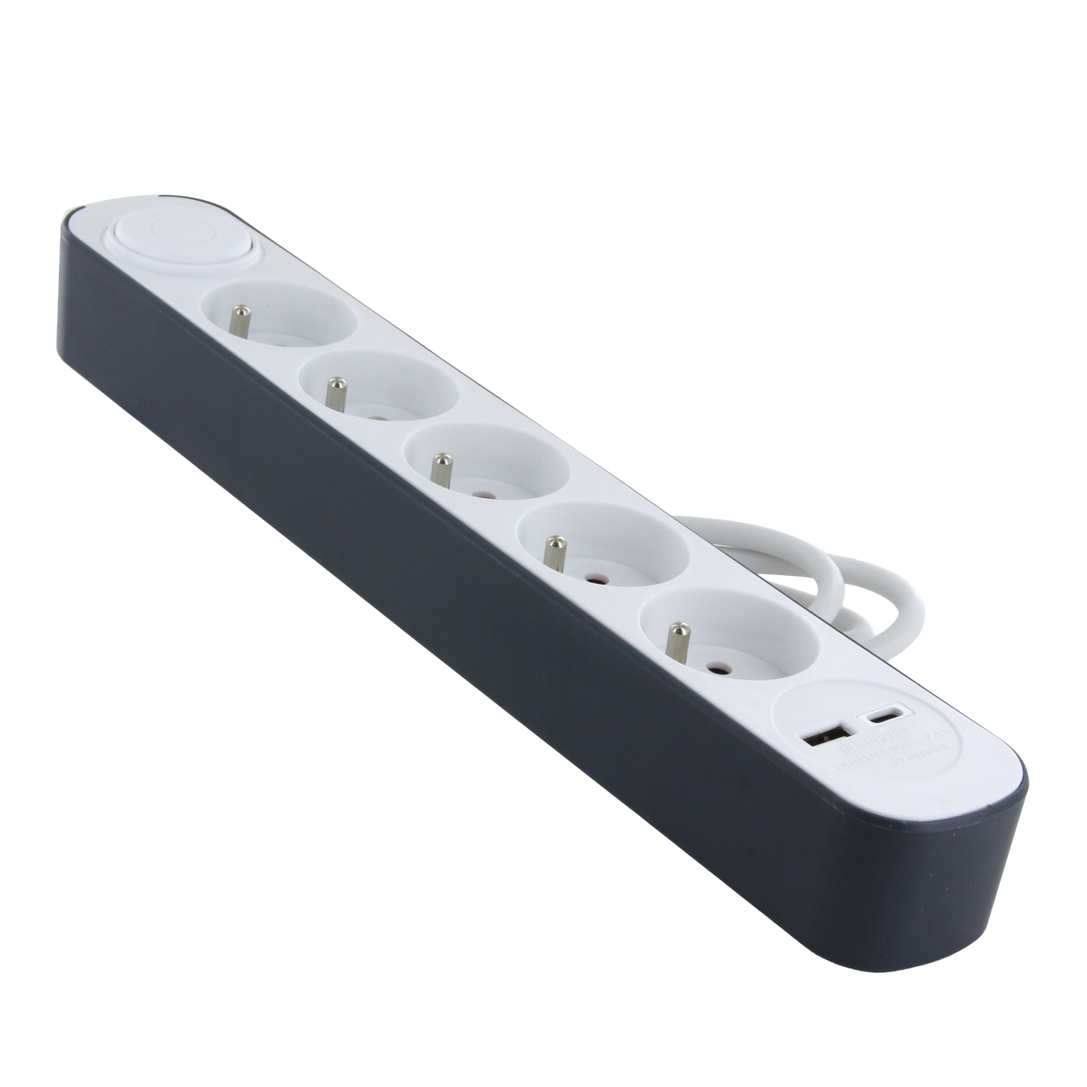 Base múltiple + USB - 1,5 m
