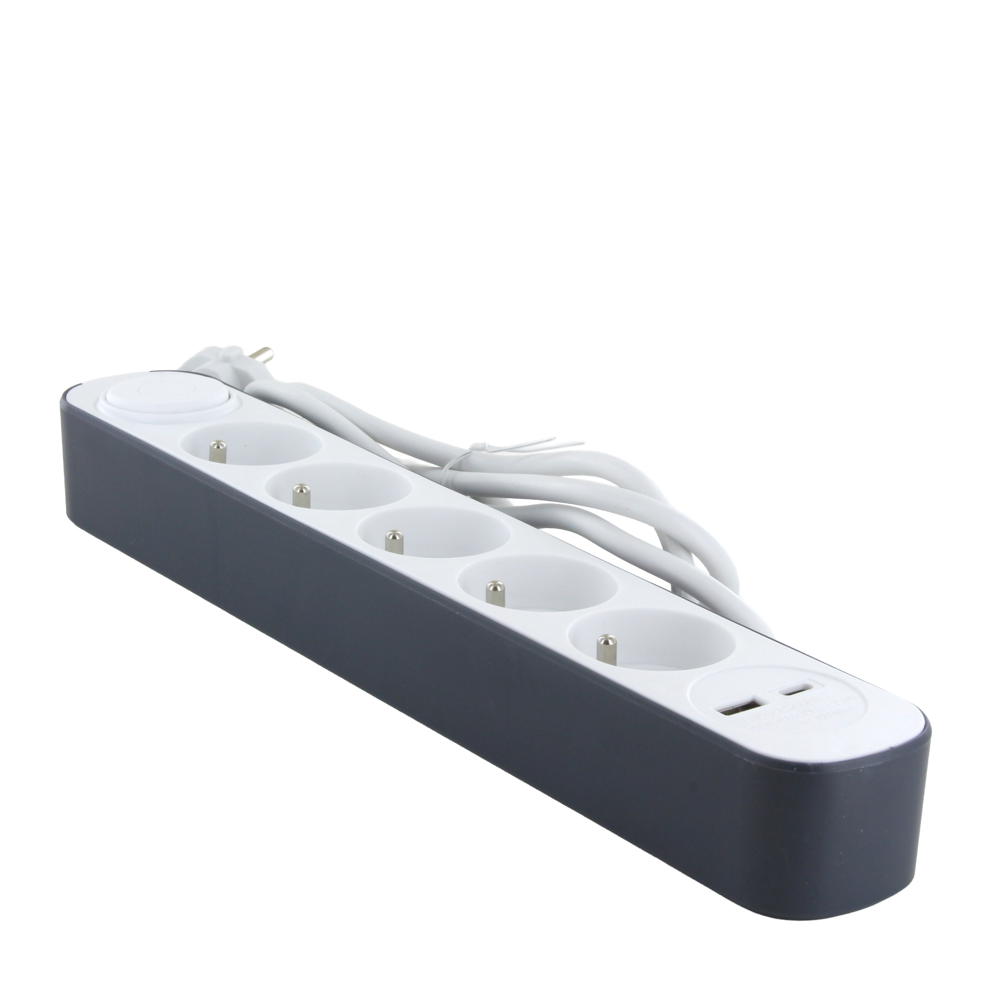 Multistekkerdoos + USB – 1,5 m