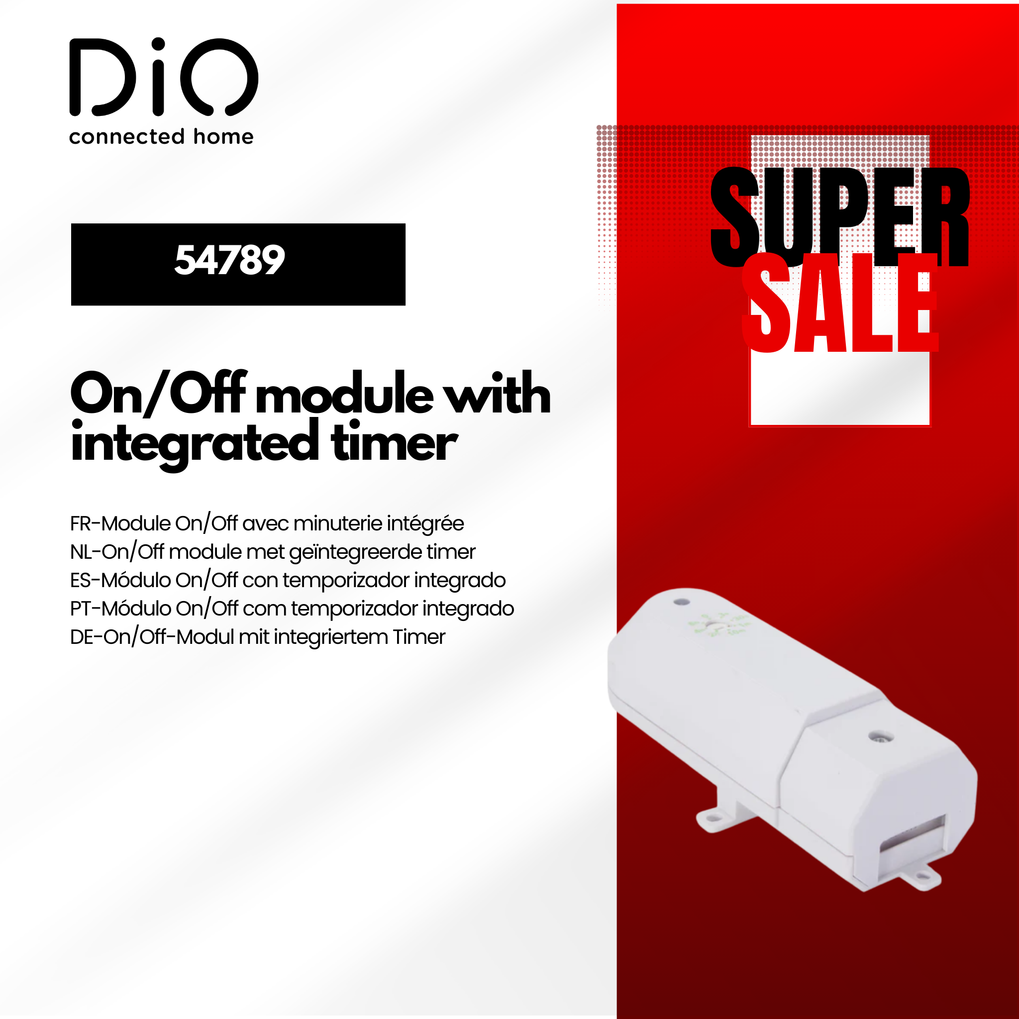 Módulo On/Off con temporizador integrado