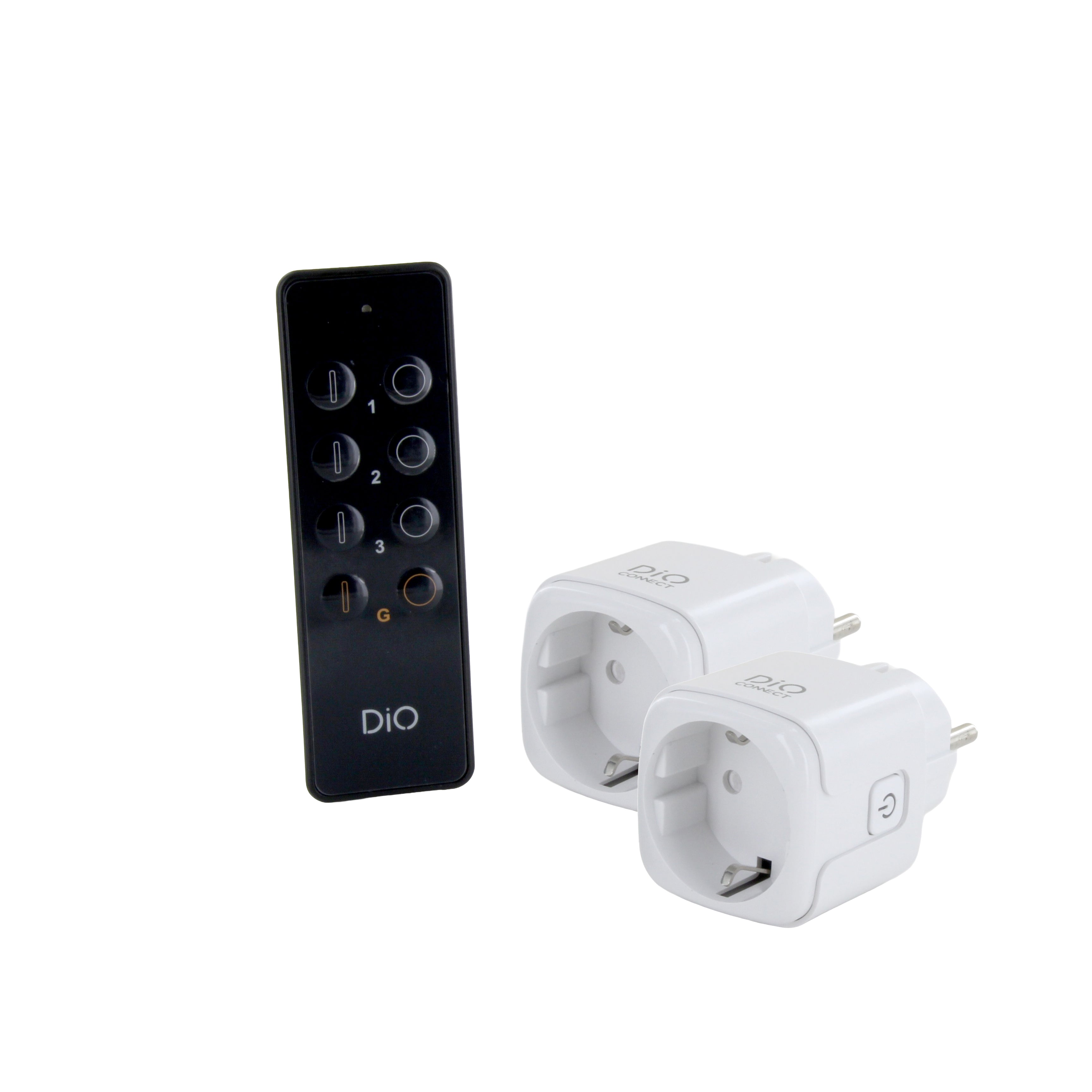 2 Connected plugs (SCH) with remote control - DiO Connect