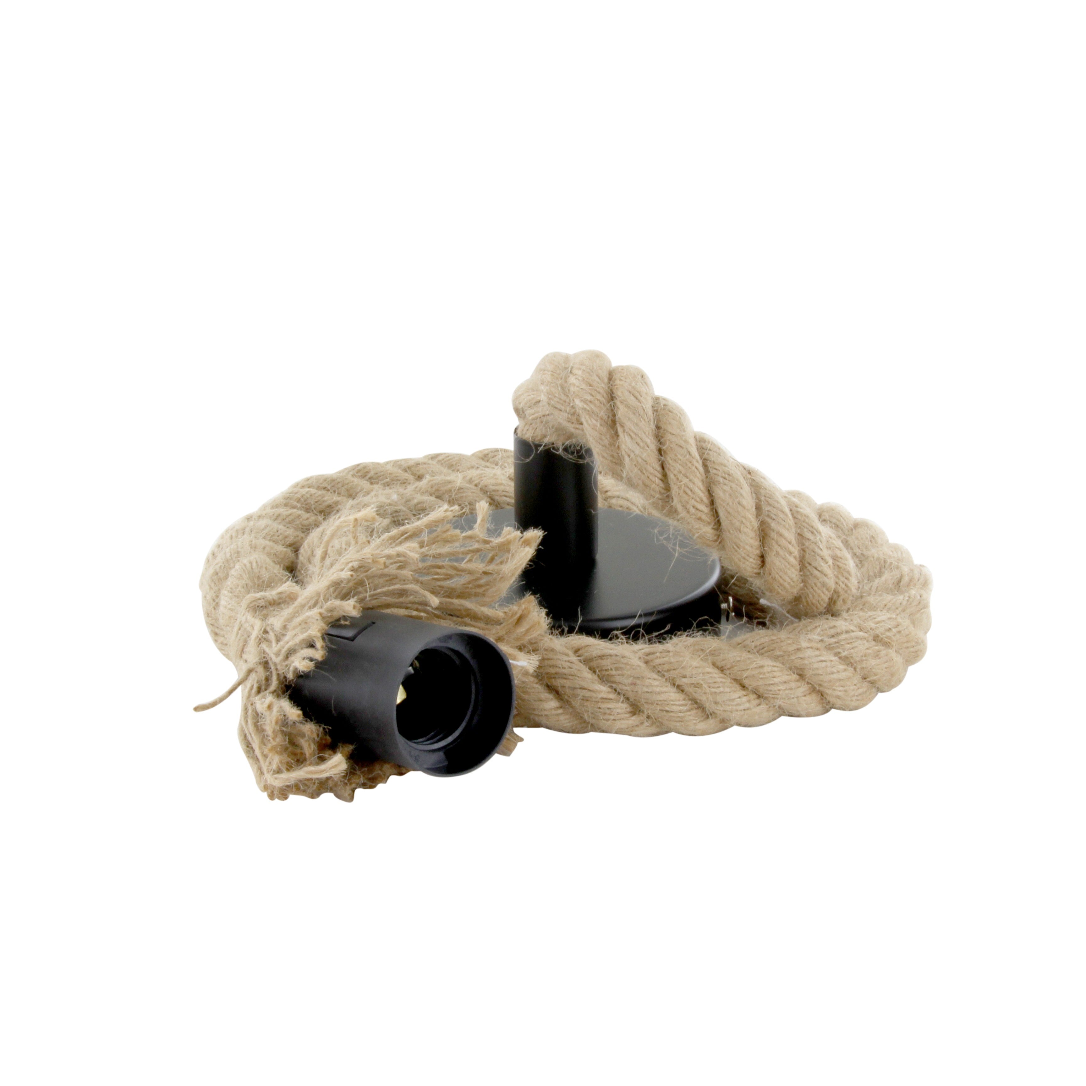Ophangset in touw voor luster - jute