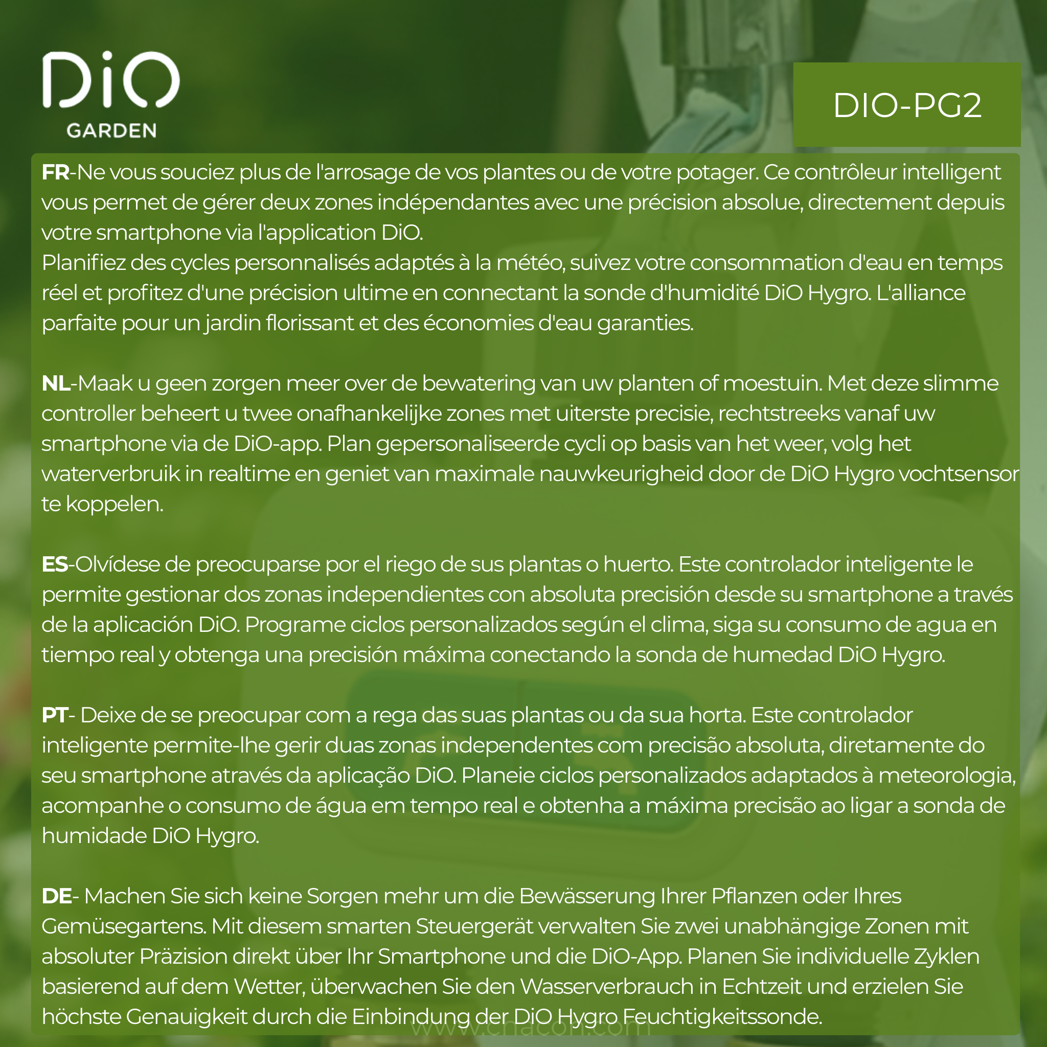 IA Wi-Fi 2-outlet connected watering programmer