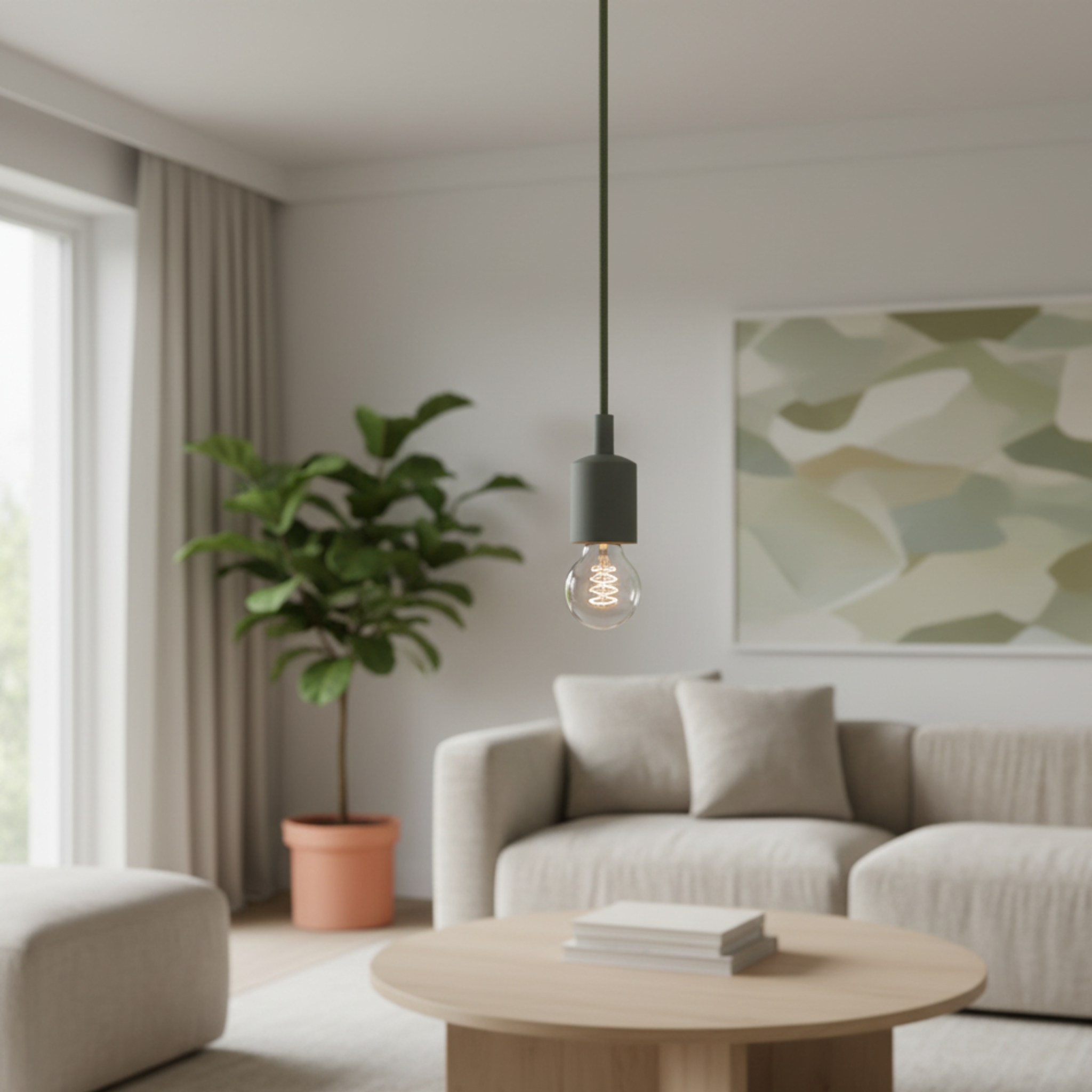 Kit di luci a sospensione in silicone - verde oliva