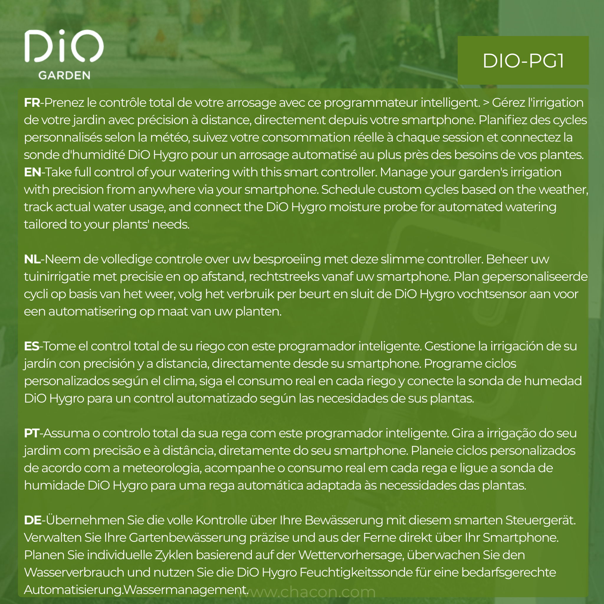 IA Wi-Fi 1-outlet connected watering programmer