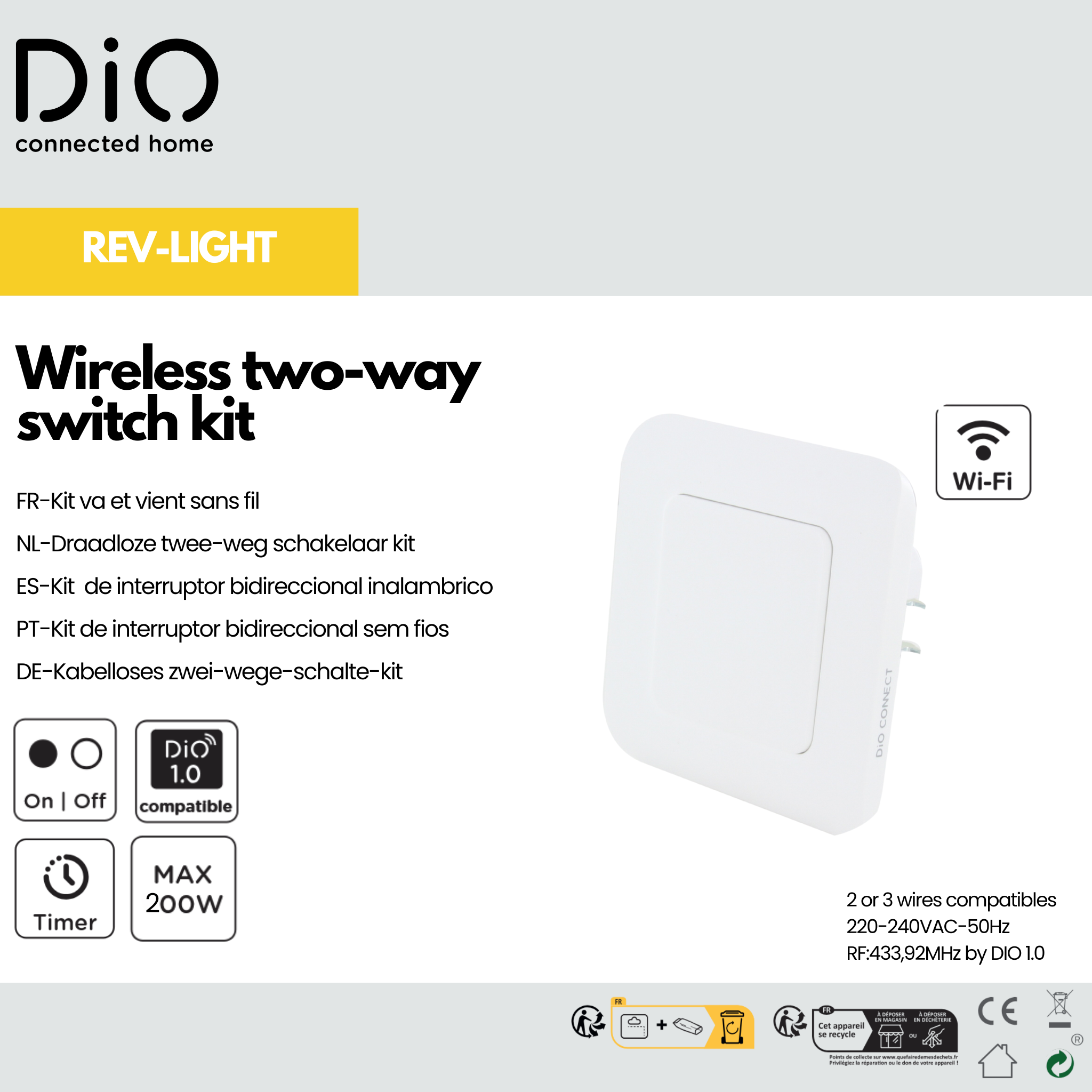 Connected Light Switch -DiO Connect