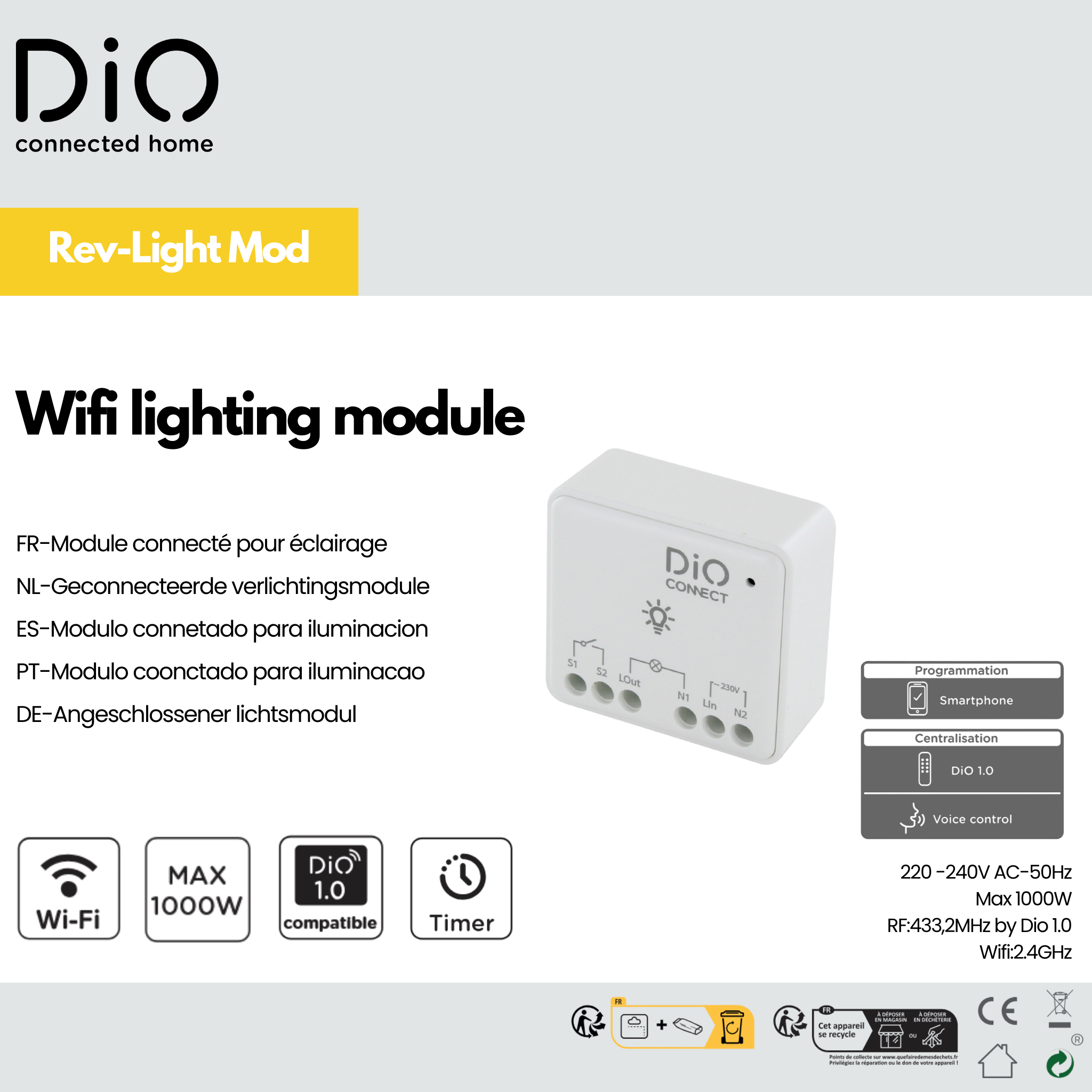 copy of REV-LIGHT – Mit WLAN verbundener Lichtschalter